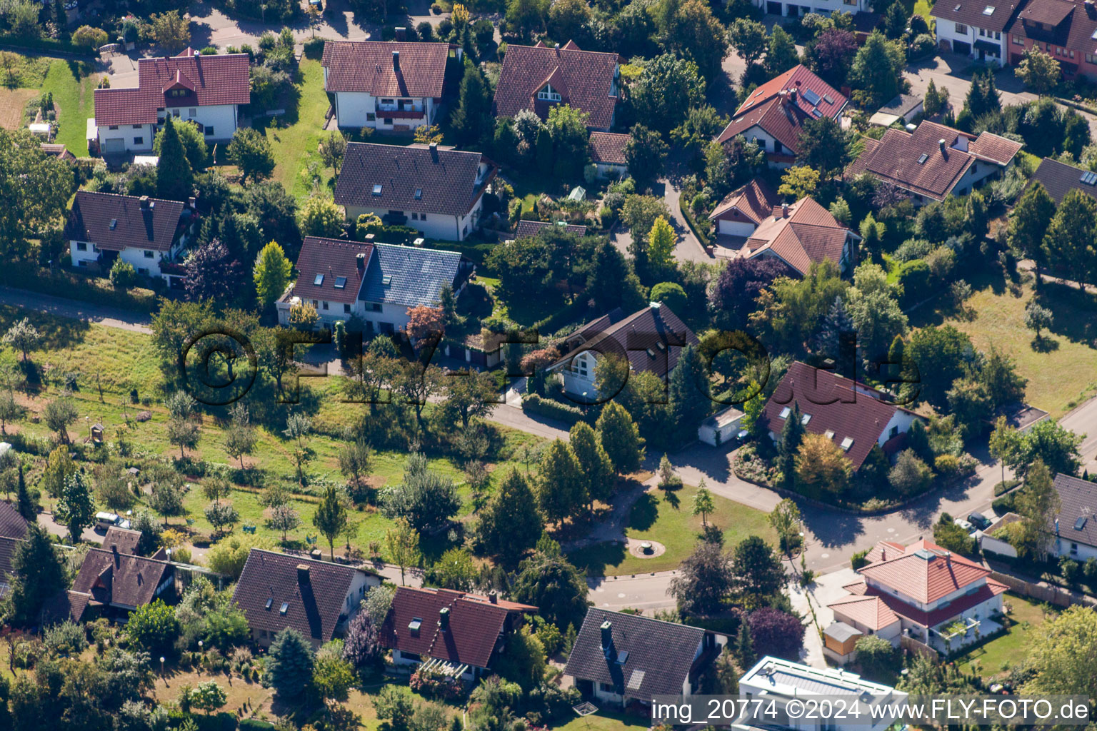 Photographie aérienne de Dans les Ries à le quartier Fessenbach in Offenburg dans le département Bade-Wurtemberg, Allemagne