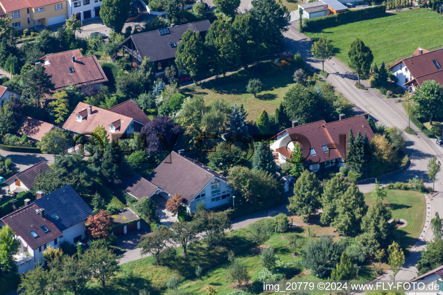 Quartier Fessenbach in Offenburg dans le département Bade-Wurtemberg, Allemagne vue d'en haut