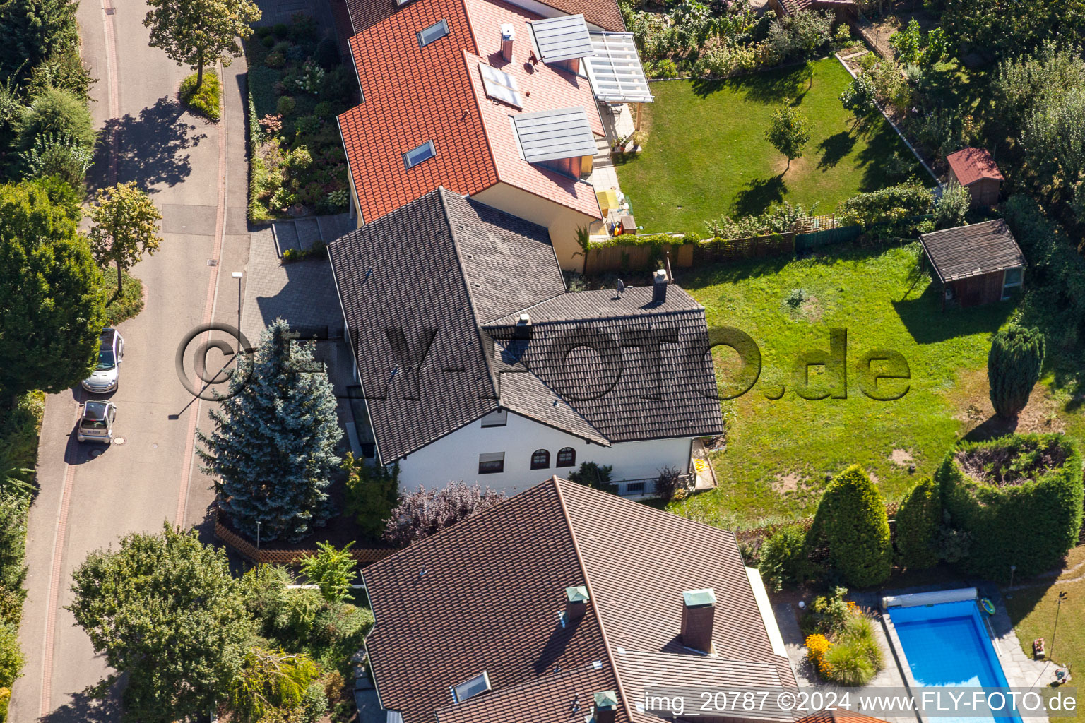 Vue d'oiseau de Quartier Fessenbach in Offenburg dans le département Bade-Wurtemberg, Allemagne