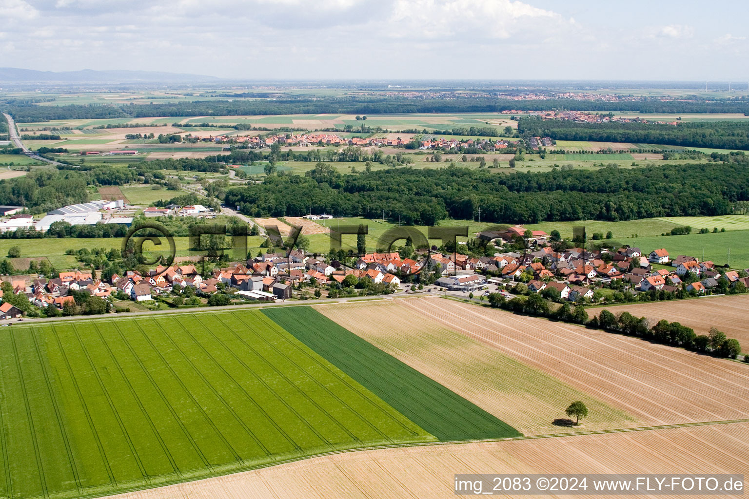 Quartier Minderslachen in Kandel dans le département Rhénanie-Palatinat, Allemagne vue d'en haut