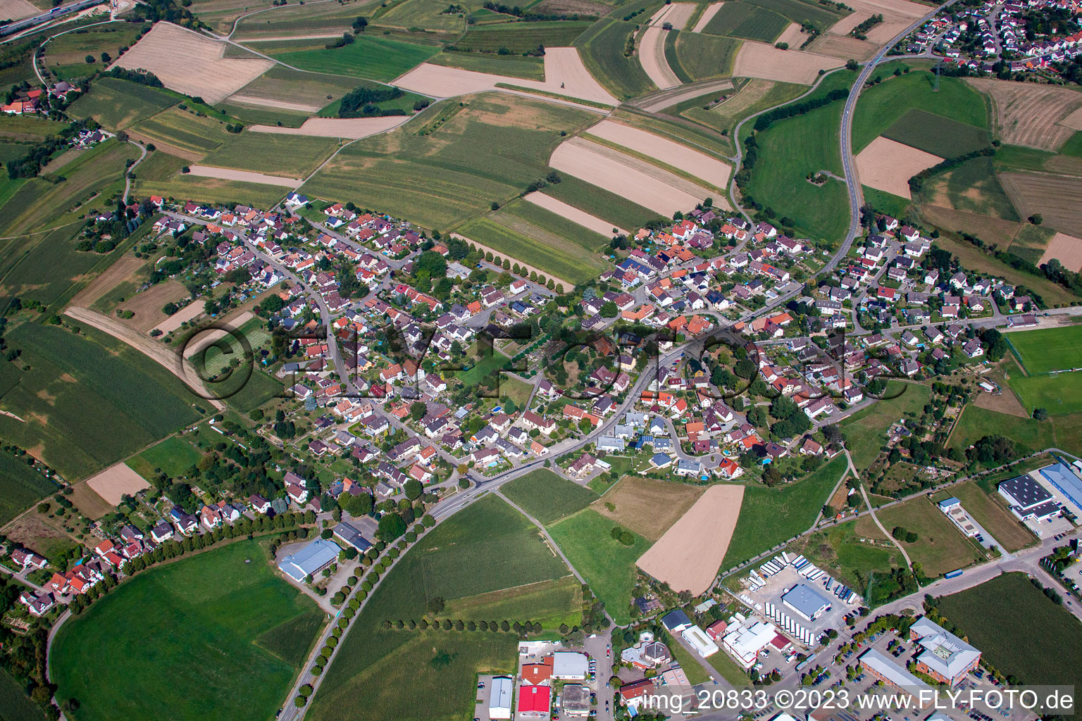 Vue aérienne de Quartier Waltersweier in Offenburg dans le département Bade-Wurtemberg, Allemagne