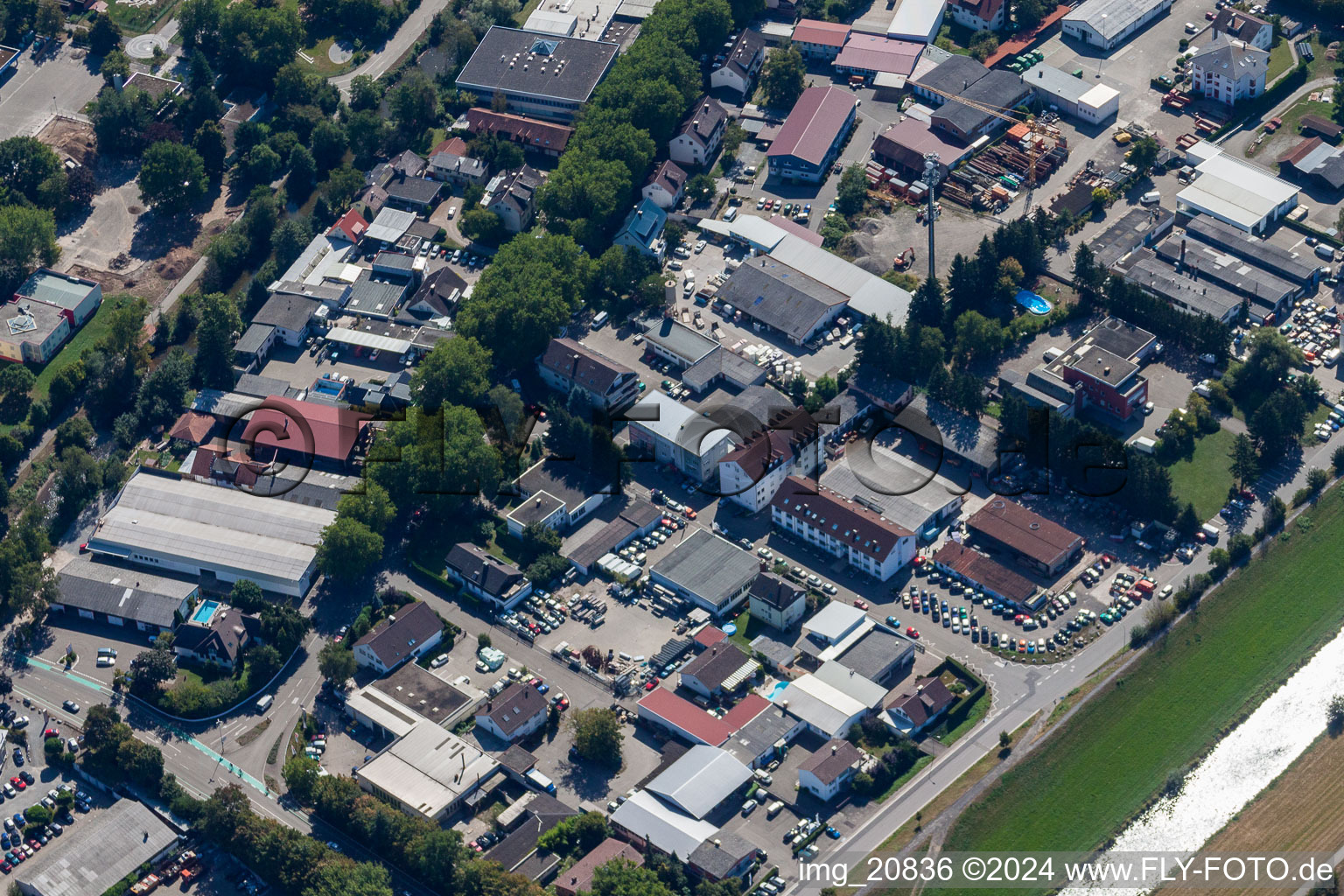 Offenburg dans le département Bade-Wurtemberg, Allemagne vue du ciel