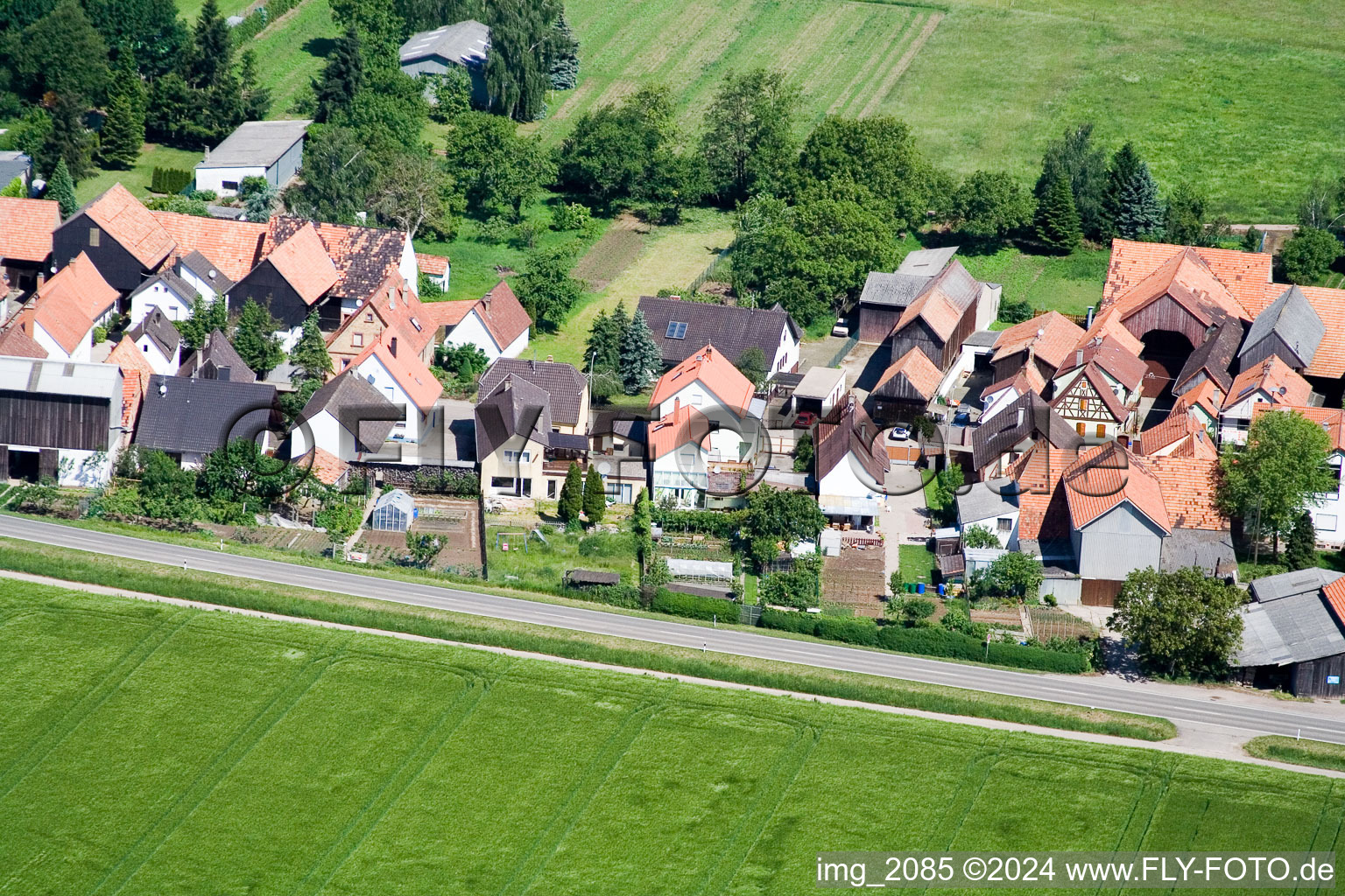 Quartier Minderslachen in Kandel dans le département Rhénanie-Palatinat, Allemagne depuis l'avion