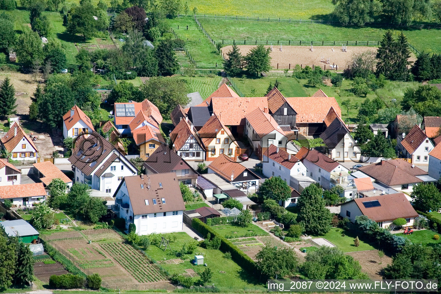 Quartier Minderslachen in Kandel dans le département Rhénanie-Palatinat, Allemagne vue du ciel