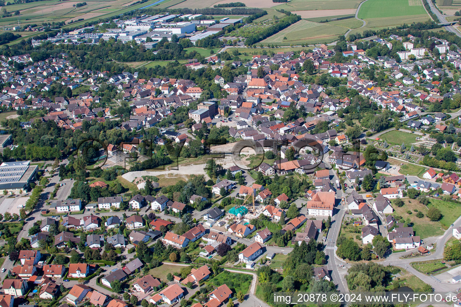 Willstätt dans le département Bade-Wurtemberg, Allemagne d'en haut