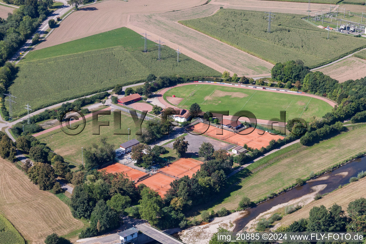 Vue aérienne de Club de tennis à Willstätt dans le département Bade-Wurtemberg, Allemagne