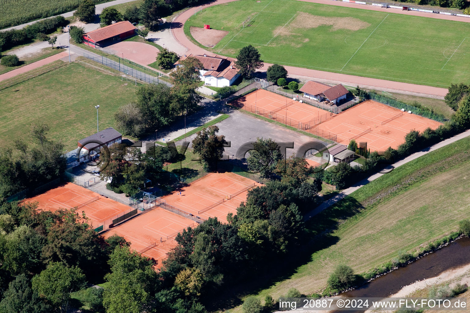 Photographie aérienne de Club de tennis à Willstätt dans le département Bade-Wurtemberg, Allemagne