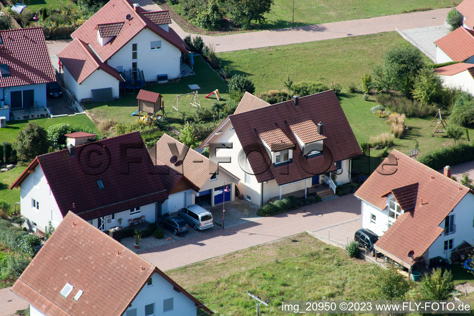Vue aérienne de Au four à Freckenfeld dans le département Rhénanie-Palatinat, Allemagne
