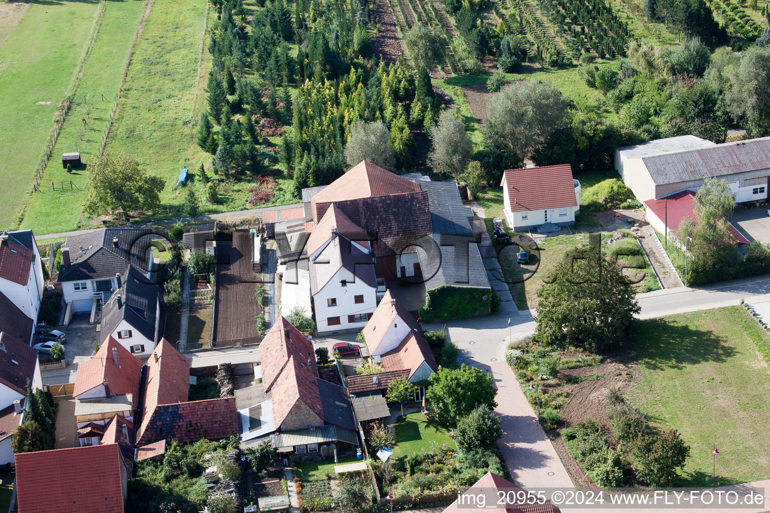 Au four à Freckenfeld dans le département Rhénanie-Palatinat, Allemagne d'en haut