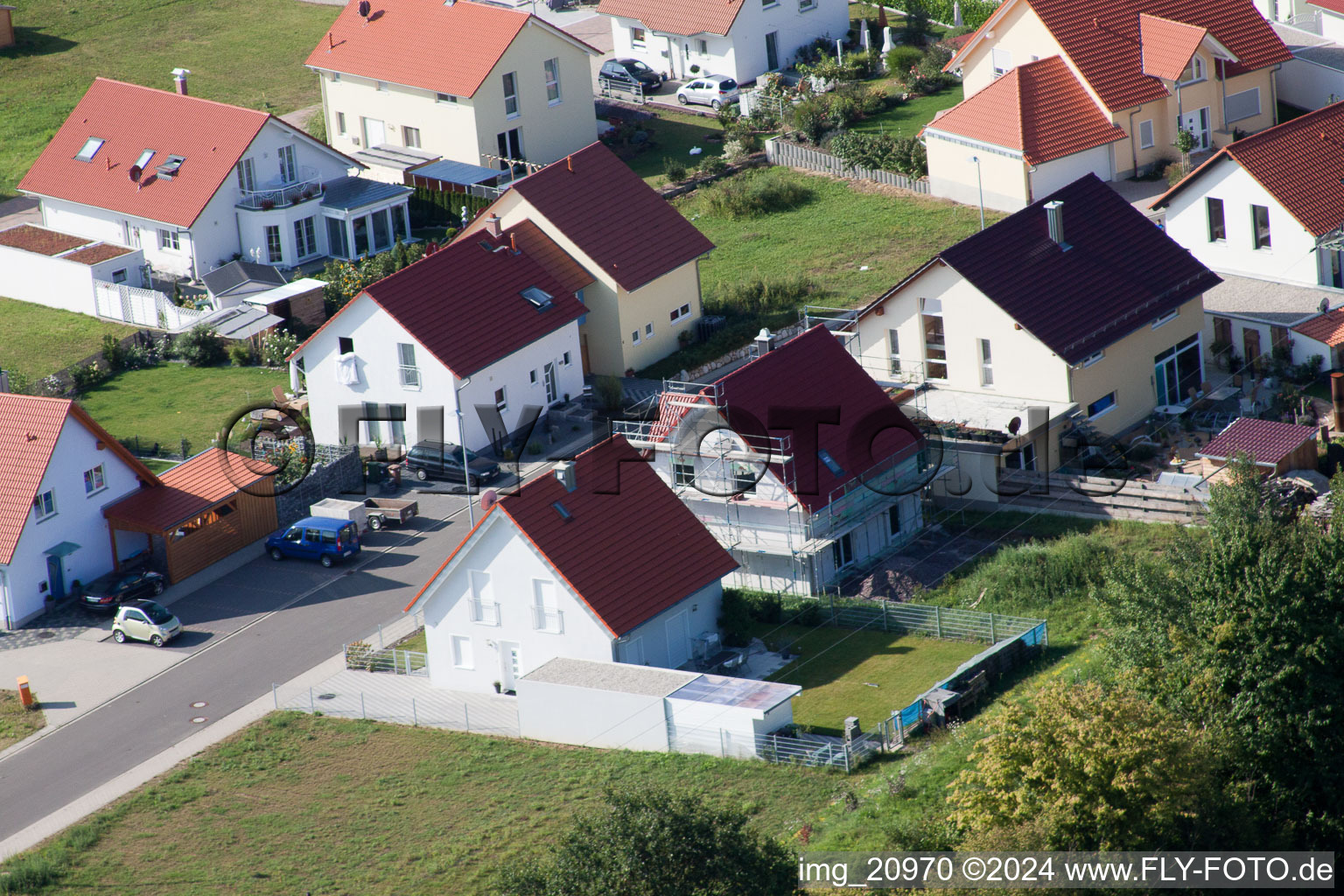 Vue oblique de Nouvelle zone de développement NE à le quartier Schaidt in Wörth am Rhein dans le département Rhénanie-Palatinat, Allemagne