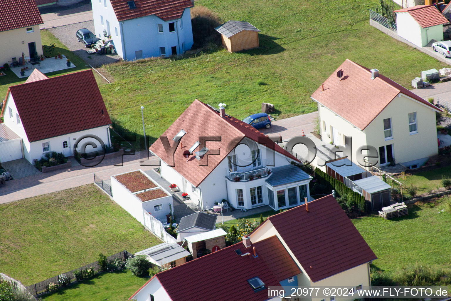 Nouvelle zone de développement NE à le quartier Schaidt in Wörth am Rhein dans le département Rhénanie-Palatinat, Allemagne vue du ciel