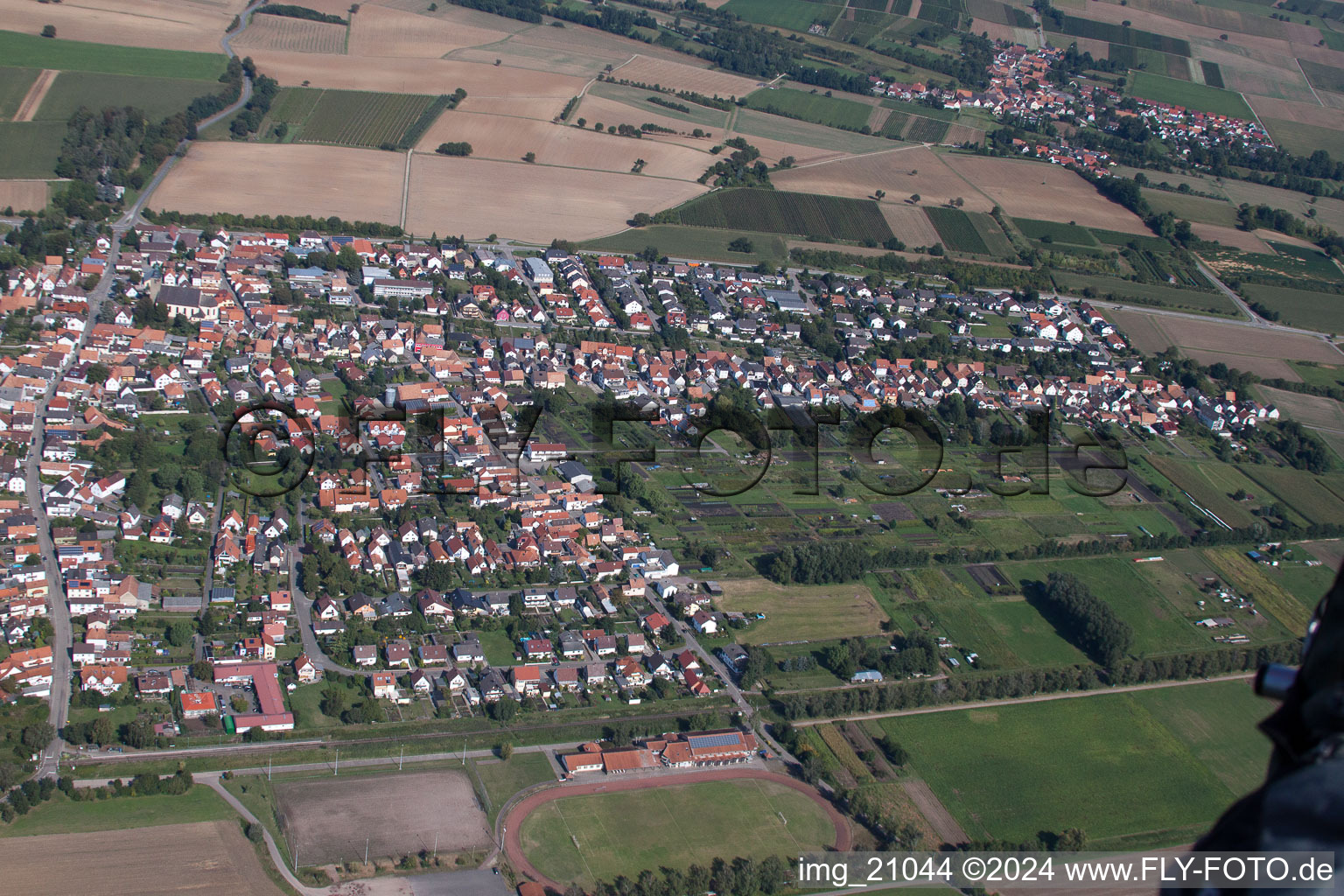 Vue aérienne de Steinfeld dans le département Rhénanie-Palatinat, Allemagne