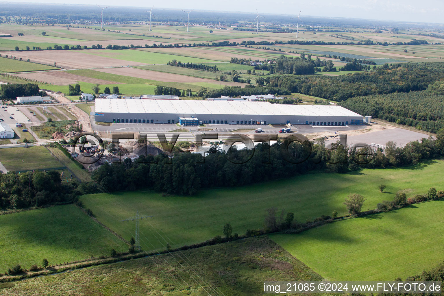 Photographie aérienne de Centre logistique de coïncidence à le quartier Minderslachen in Kandel dans le département Rhénanie-Palatinat, Allemagne