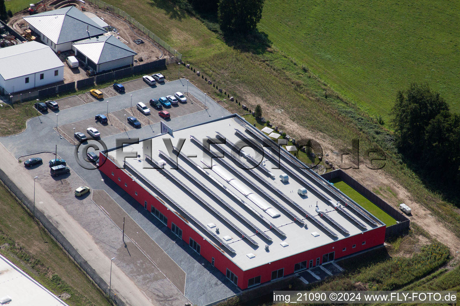 Vue aérienne de Univers de remise en forme de Bienwald à le quartier Minderslachen in Kandel dans le département Rhénanie-Palatinat, Allemagne