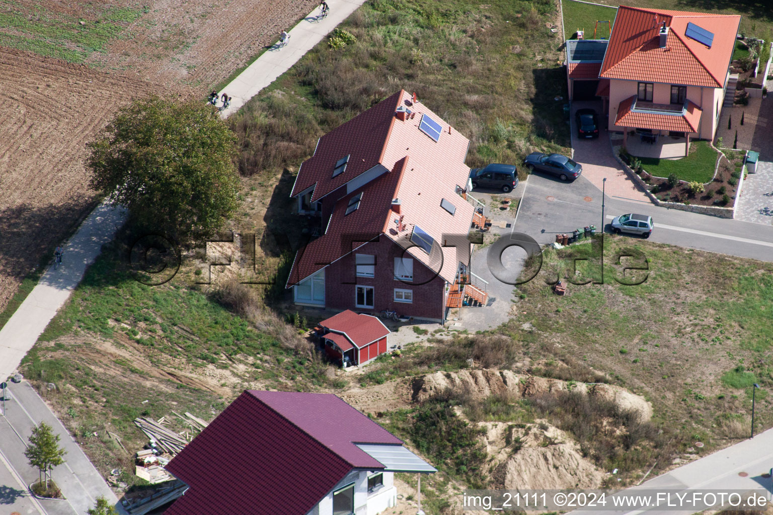 Photographie aérienne de Chemin élevé à Kandel dans le département Rhénanie-Palatinat, Allemagne