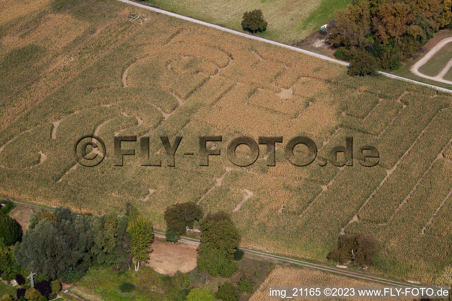 Leimersheim dans le département Rhénanie-Palatinat, Allemagne d'un drone