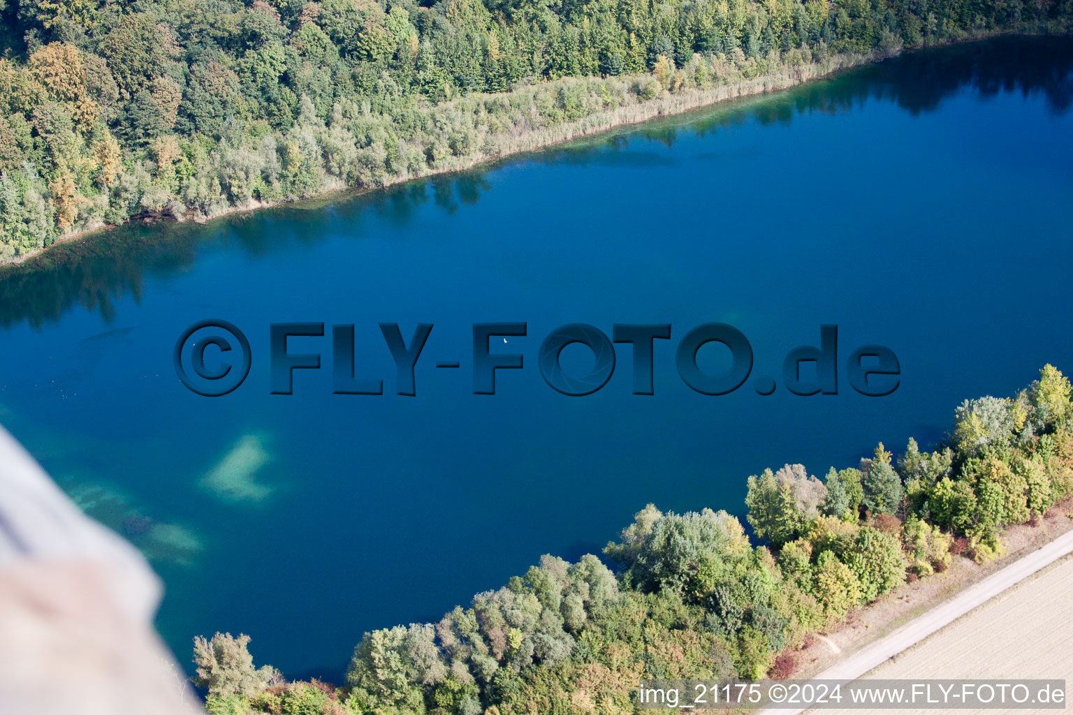 Vue oblique de Leimersheim dans le département Rhénanie-Palatinat, Allemagne