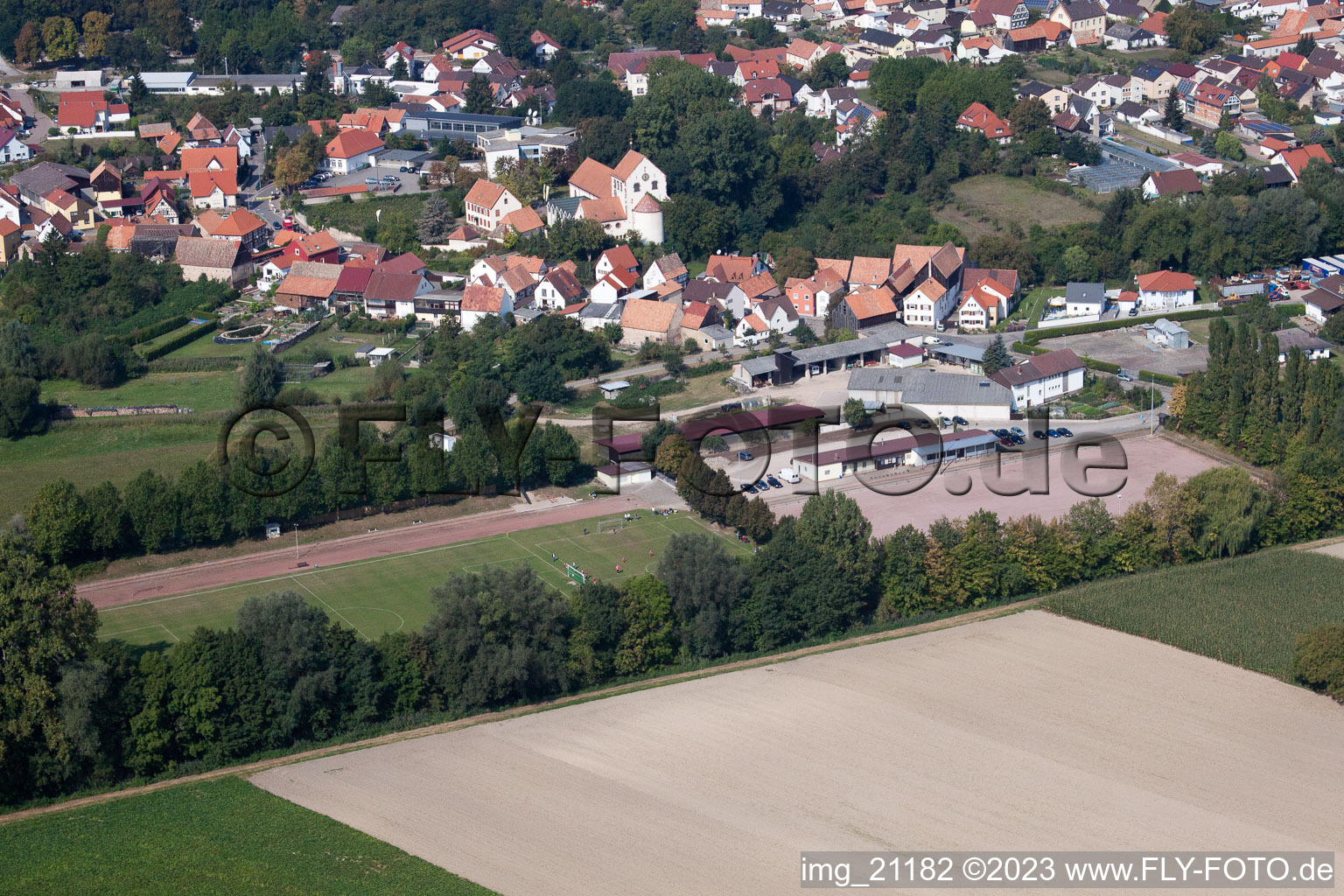 Vue aérienne de Hördt dans le département Rhénanie-Palatinat, Allemagne