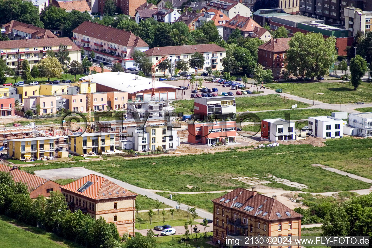 Vue aérienne de Landau Sud Rue Charles de Gaulle à Landau in der Pfalz dans le département Rhénanie-Palatinat, Allemagne