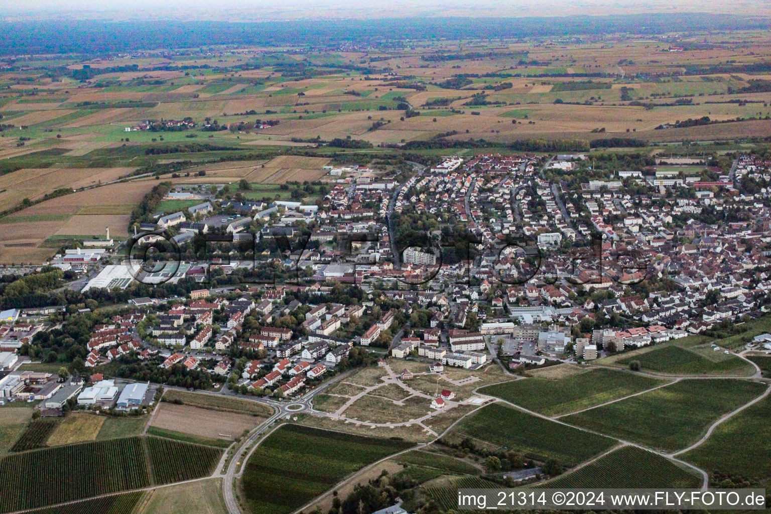 Bad Bergzabern dans le département Rhénanie-Palatinat, Allemagne vue du ciel