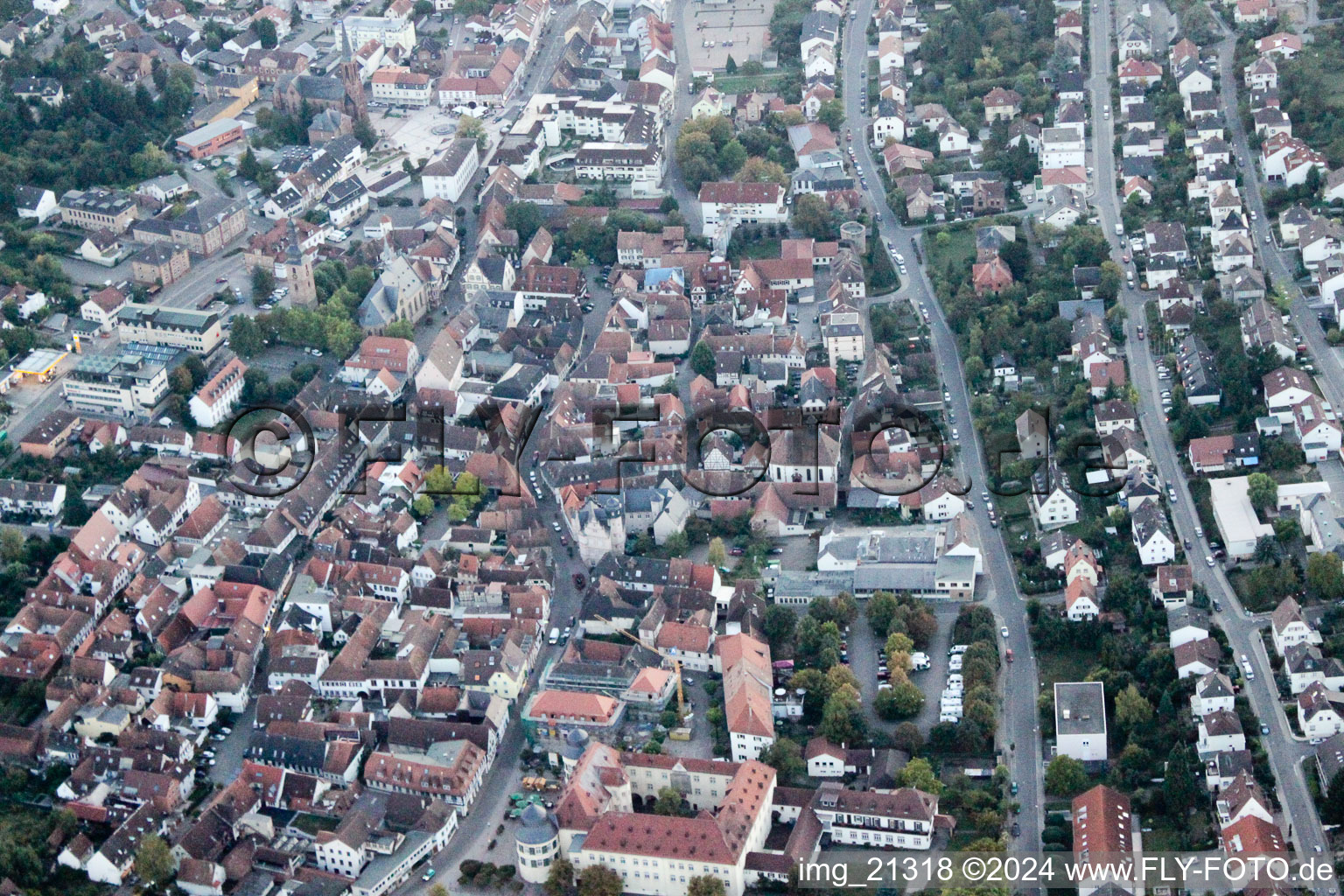 Bad Bergzabern dans le département Rhénanie-Palatinat, Allemagne du point de vue du drone