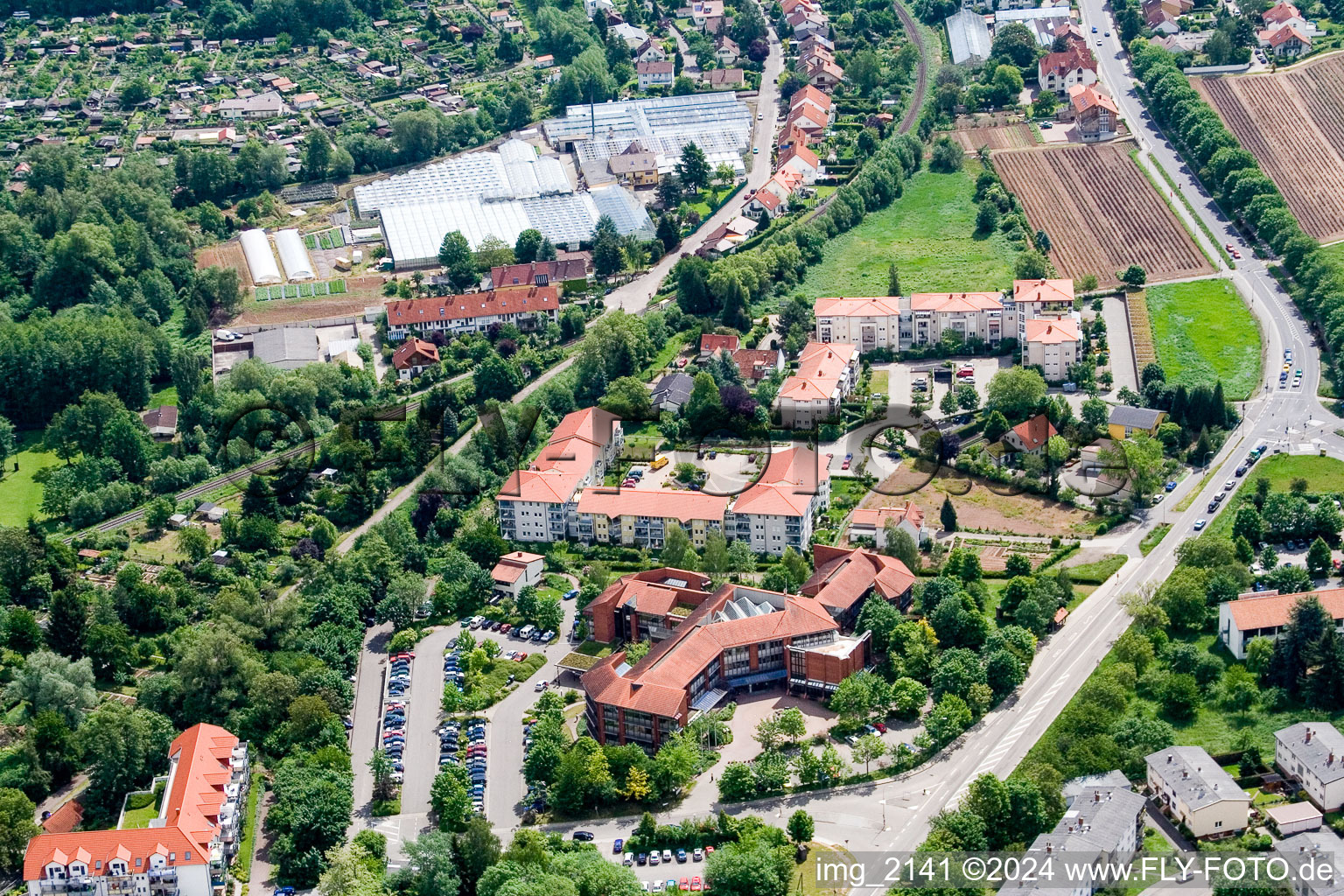 Vue aérienne de Au Kreuzmühle à Landau in der Pfalz dans le département Rhénanie-Palatinat, Allemagne