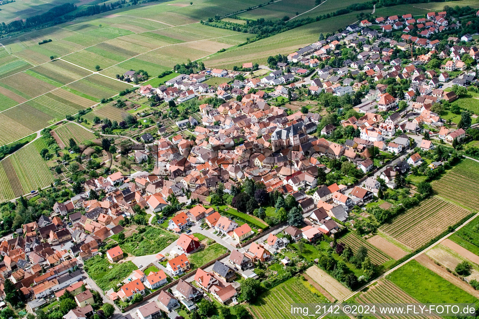 Vue d'oiseau de Quartier Arzheim in Landau in der Pfalz dans le département Rhénanie-Palatinat, Allemagne