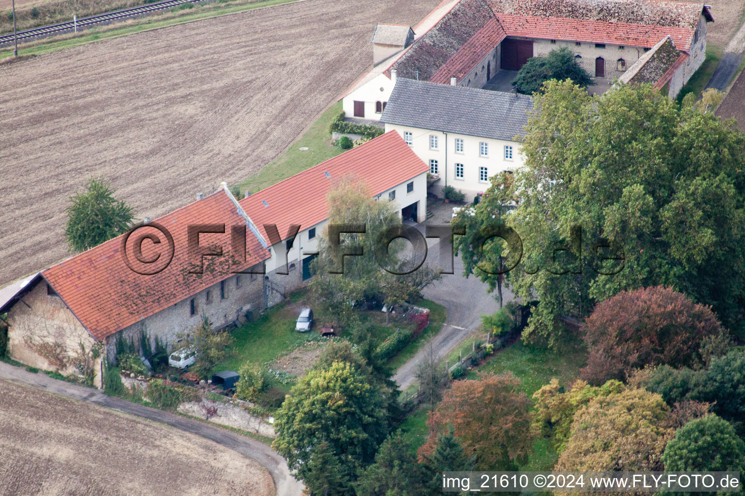 Vue aérienne de Enzheim dans le département Rhénanie-Palatinat, Allemagne