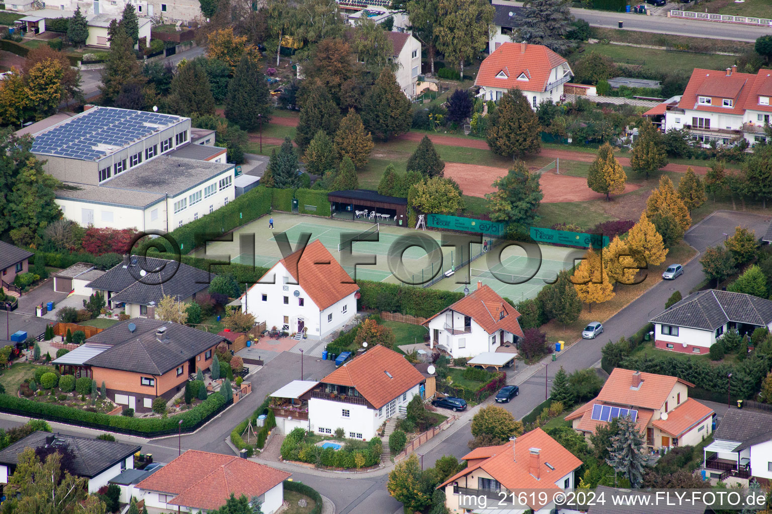 Vue aérienne de Eppelsheim dans le département Rhénanie-Palatinat, Allemagne