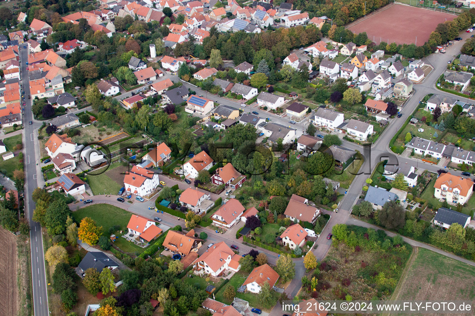 Photographie aérienne de Eppelsheim dans le département Rhénanie-Palatinat, Allemagne