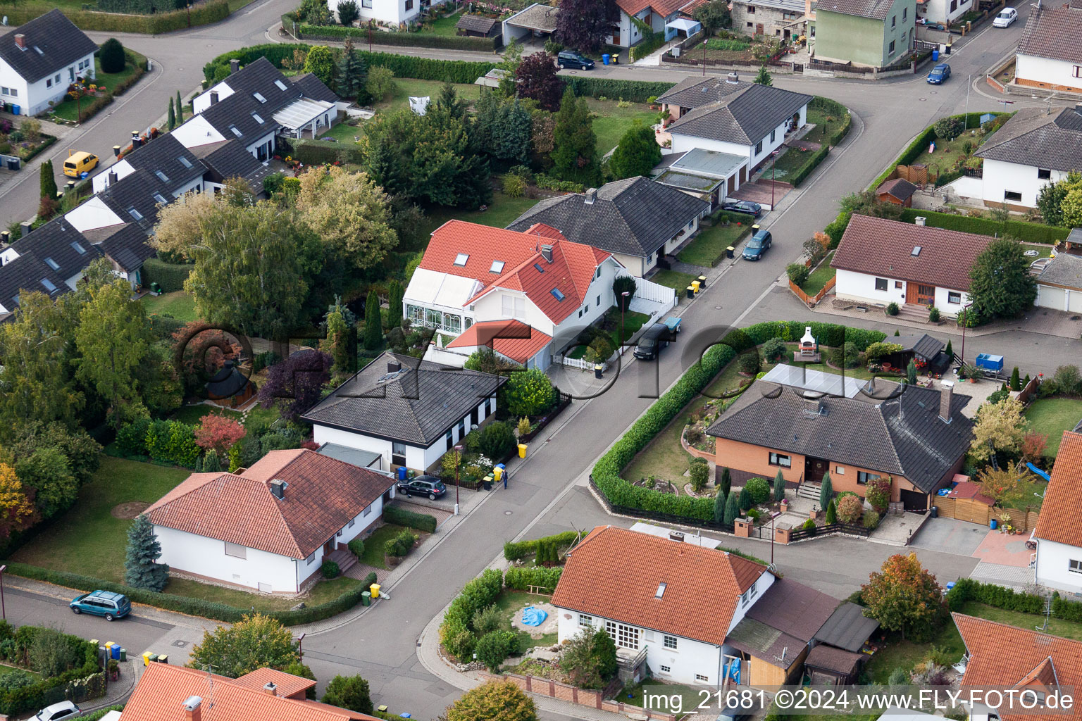 Eppelsheim dans le département Rhénanie-Palatinat, Allemagne vue du ciel