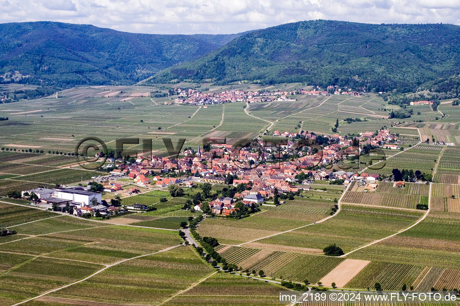 Vue aérienne de Quartier Rhodt in Rhodt unter Rietburg dans le département Rhénanie-Palatinat, Allemagne