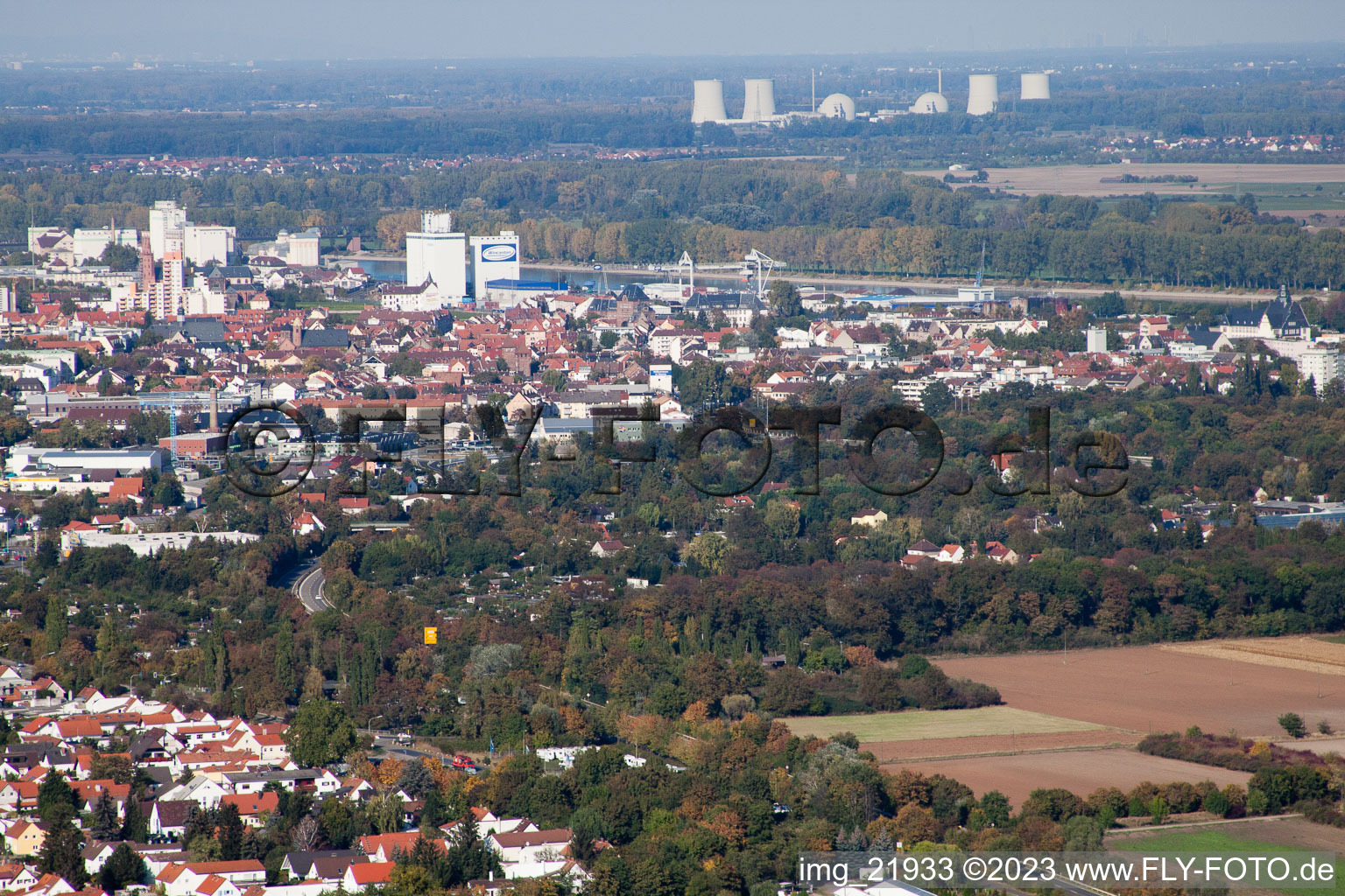 Worms dans le département Rhénanie-Palatinat, Allemagne d'en haut