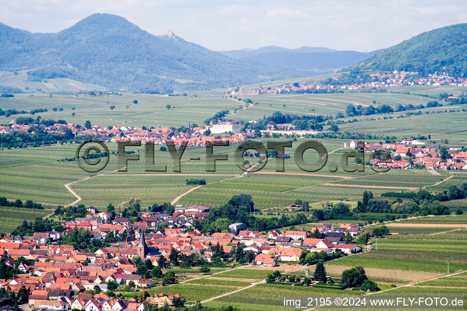 Vue aérienne de Roschbach dans le département Rhénanie-Palatinat, Allemagne