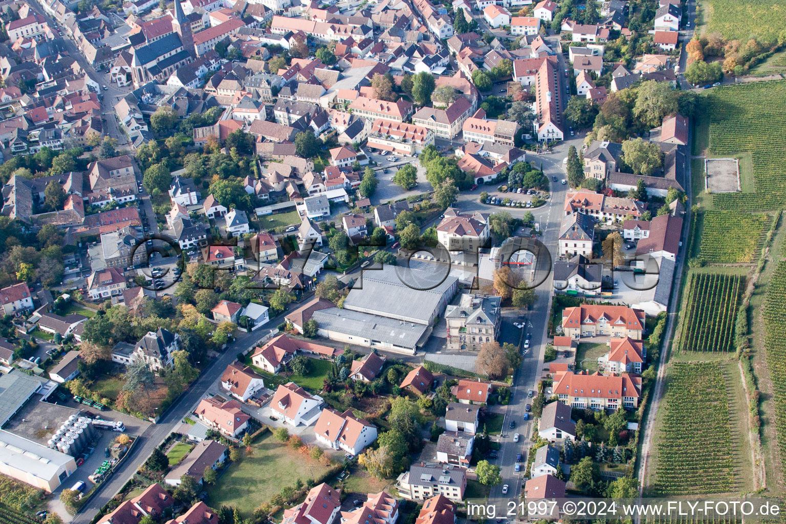 Deidesheim dans le département Rhénanie-Palatinat, Allemagne hors des airs