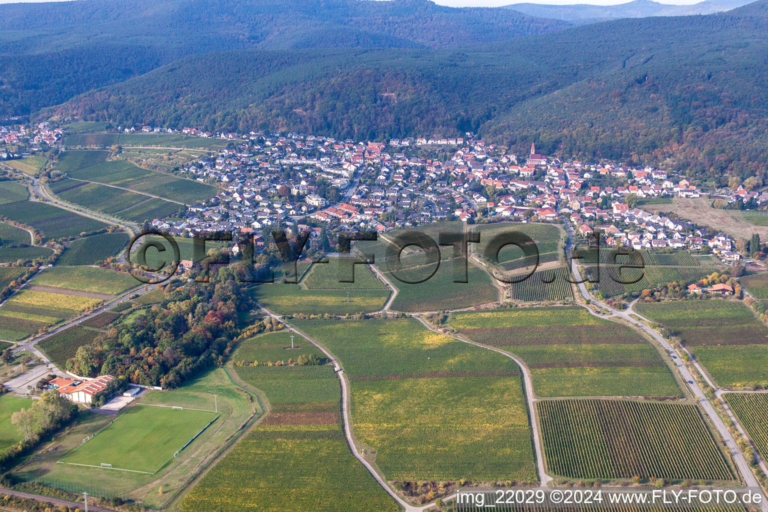 Enregistrement par drone de Quartier Königsbach in Neustadt an der Weinstraße dans le département Rhénanie-Palatinat, Allemagne