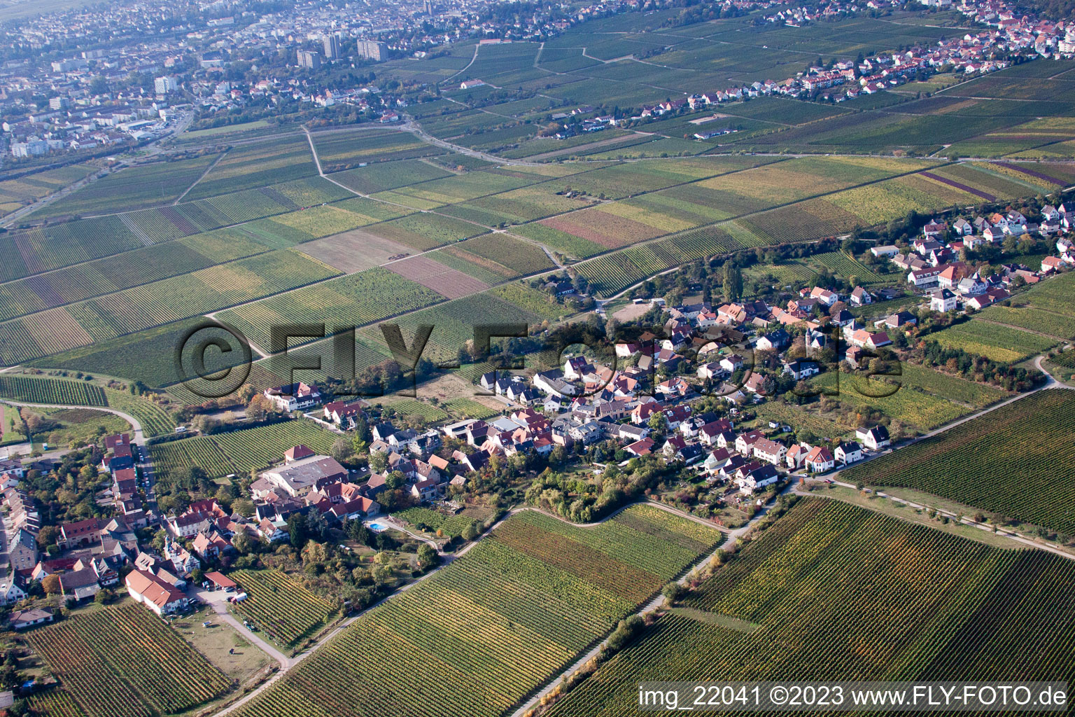 Quartier Mußbach in Neustadt an der Weinstraße dans le département Rhénanie-Palatinat, Allemagne d'un drone