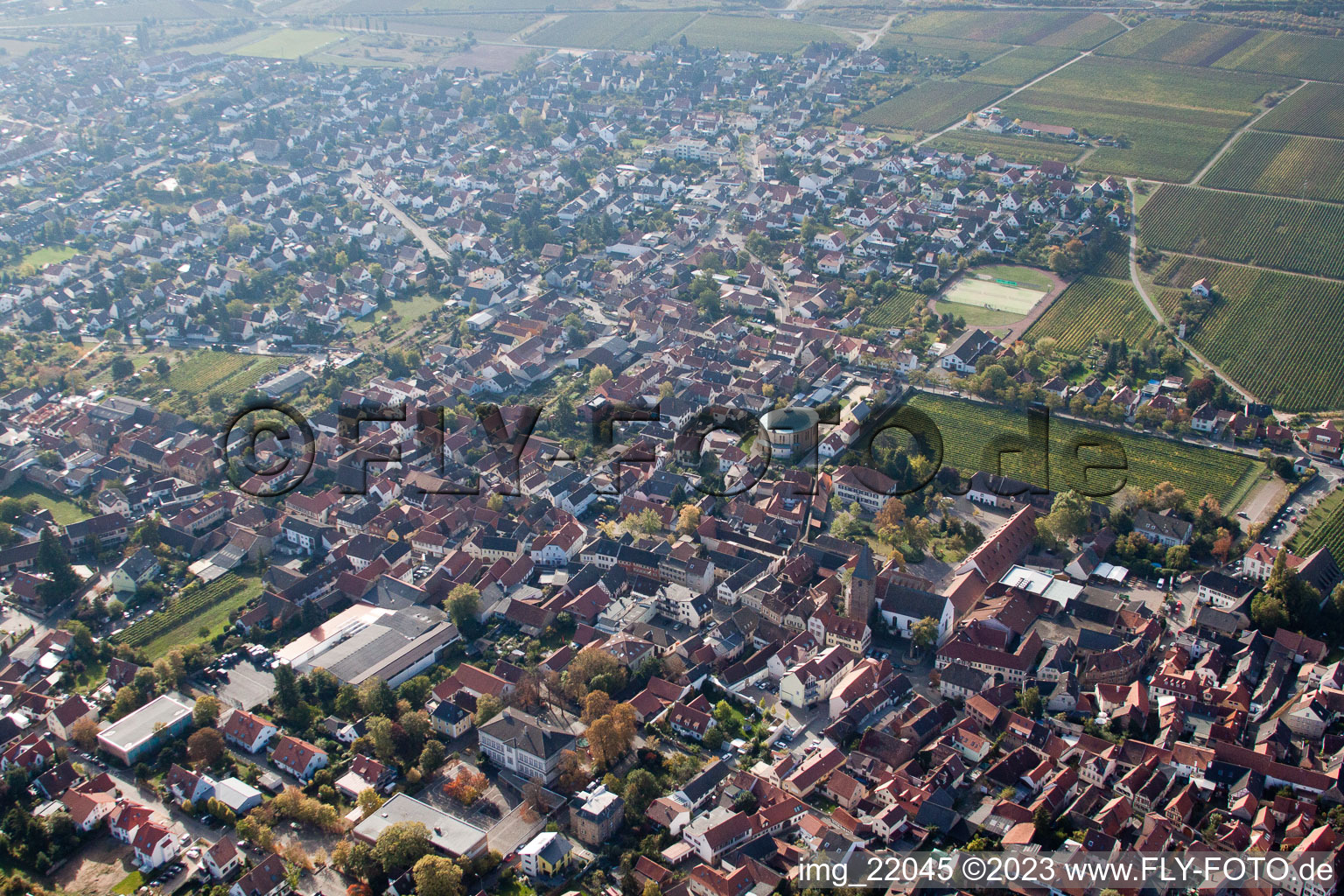 Vue aérienne de Quartier Mußbach in Neustadt an der Weinstraße dans le département Rhénanie-Palatinat, Allemagne