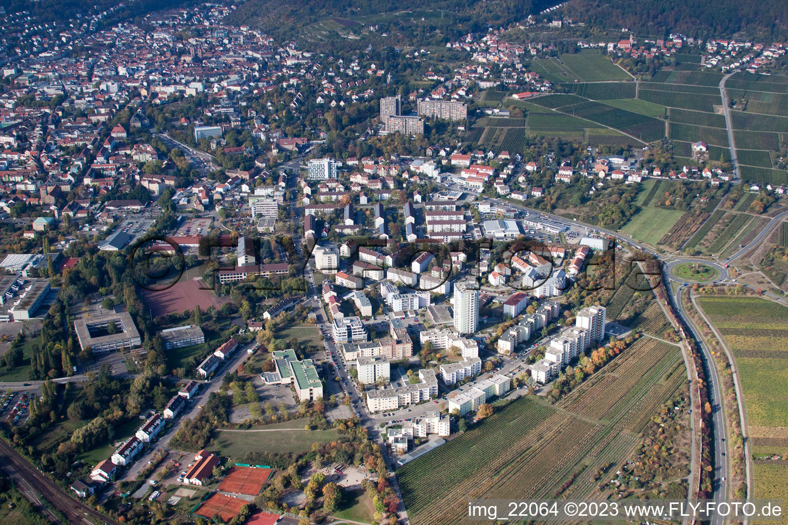 Neustadt an der Weinstraße dans le département Rhénanie-Palatinat, Allemagne vue d'en haut