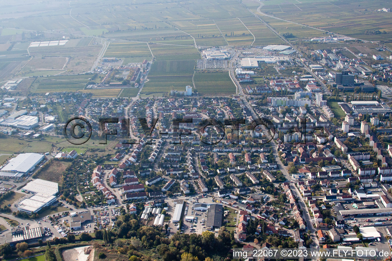 Neustadt an der Weinstraße dans le département Rhénanie-Palatinat, Allemagne vue du ciel