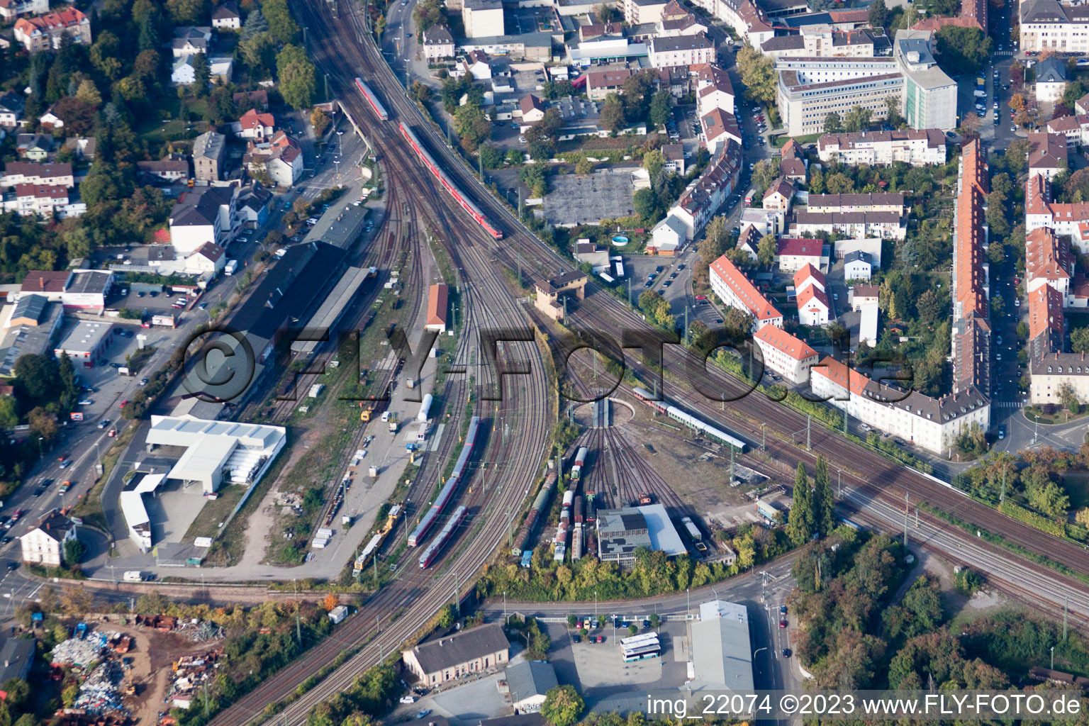 Vue oblique de Triangle de piste à Neustadt an der Weinstraße dans le département Rhénanie-Palatinat, Allemagne