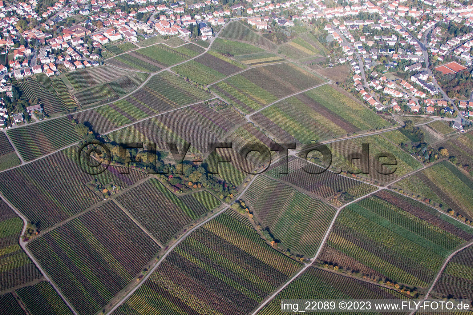 Vue aérienne de Quartier Hambach an der Weinstraße in Neustadt an der Weinstraße dans le département Rhénanie-Palatinat, Allemagne