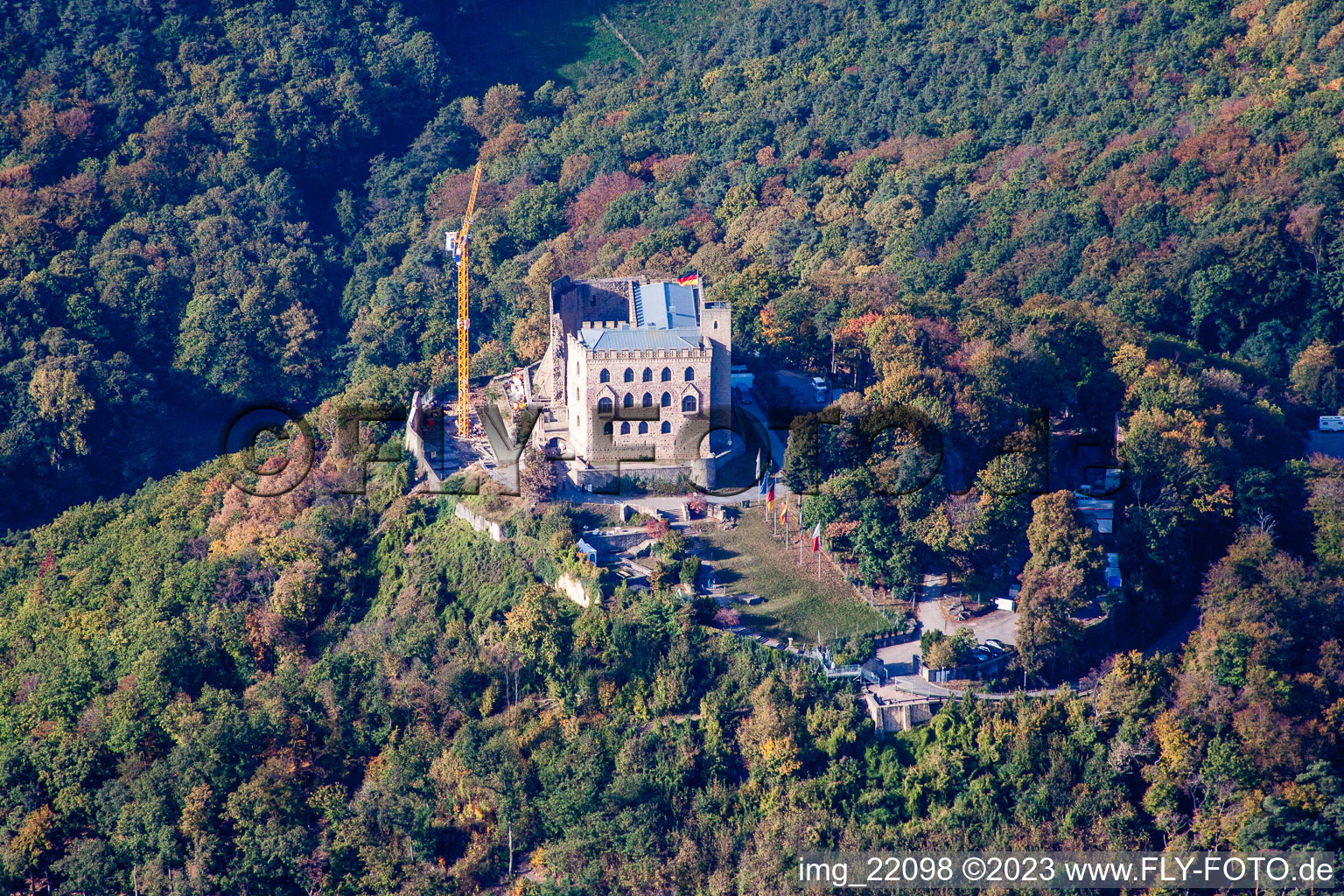 Photographie aérienne de Château de Hambach à le quartier Hambach an der Weinstraße in Neustadt an der Weinstraße dans le département Rhénanie-Palatinat, Allemagne