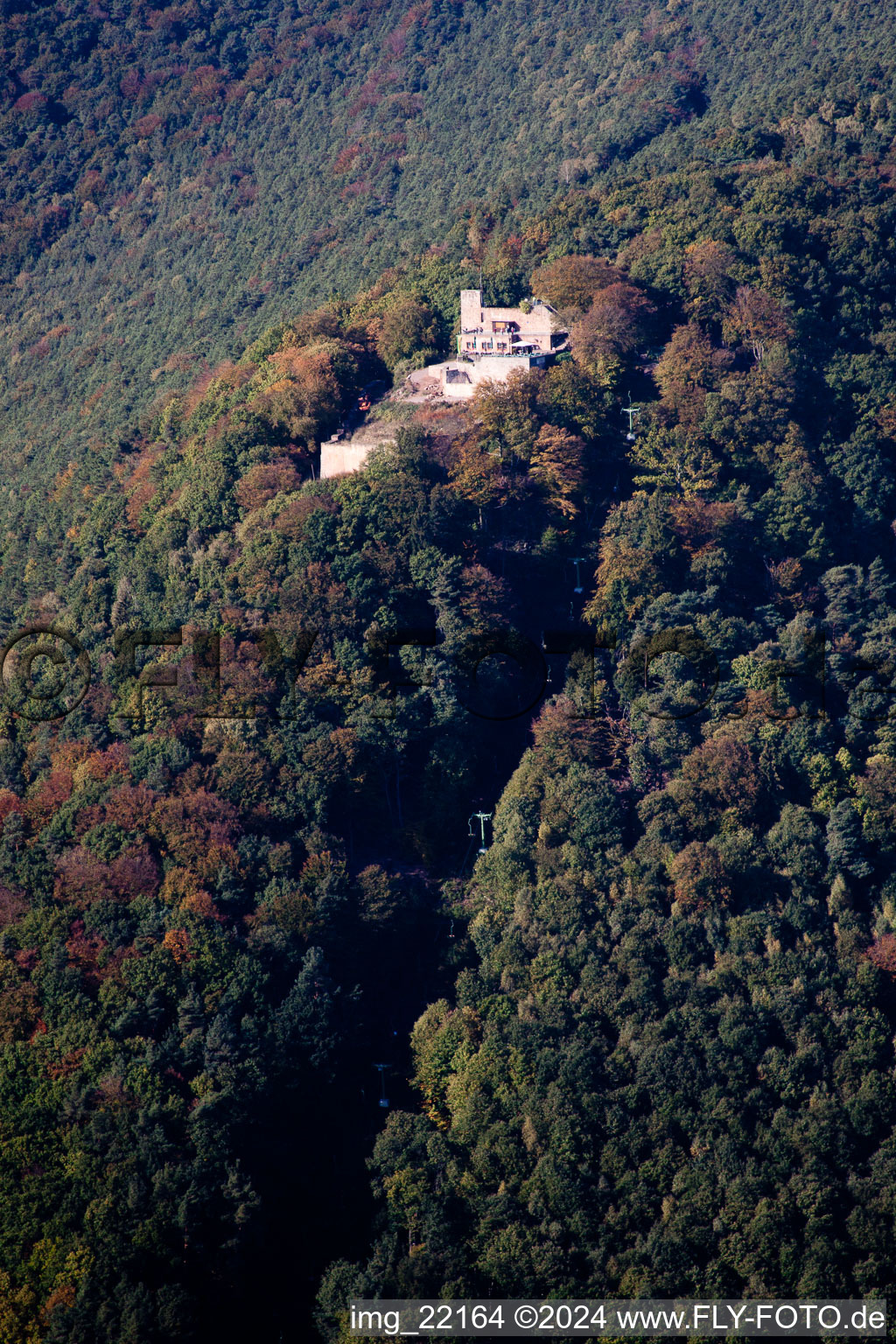 Rhodt unter Rietburg dans le département Rhénanie-Palatinat, Allemagne du point de vue du drone