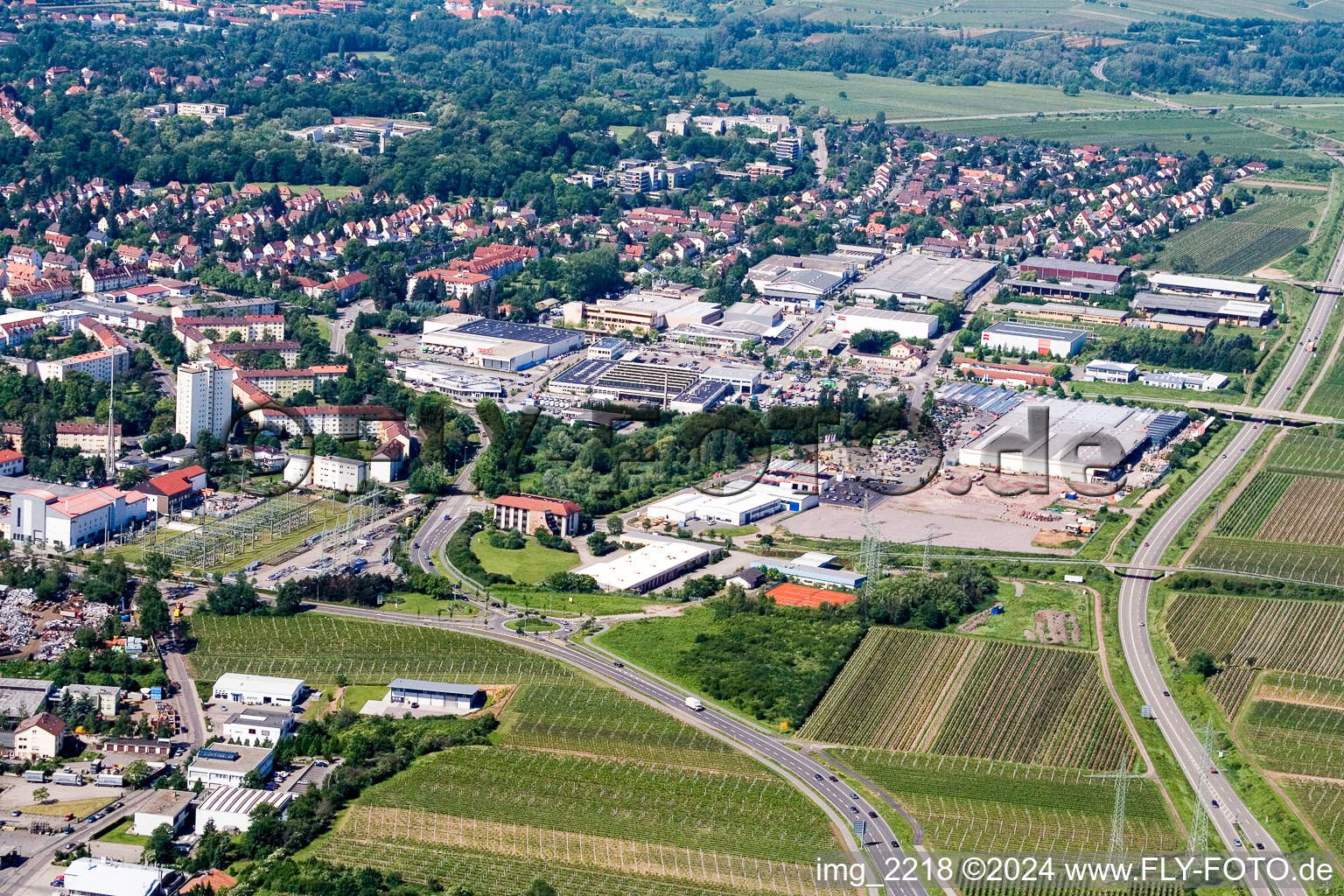 Photographie aérienne de Zone commerciale N à Landau in der Pfalz dans le département Rhénanie-Palatinat, Allemagne