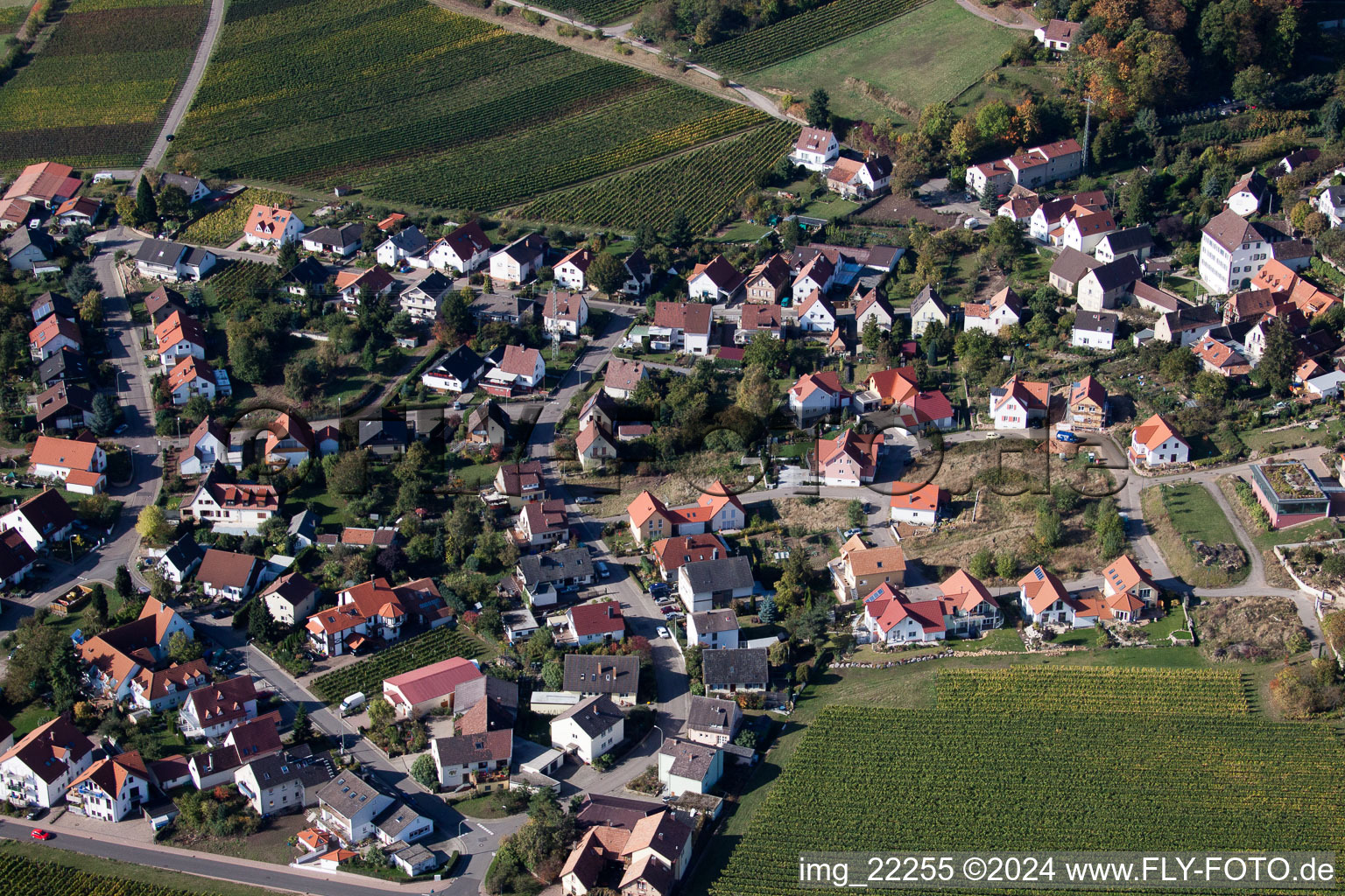 Gleisweiler dans le département Rhénanie-Palatinat, Allemagne d'en haut