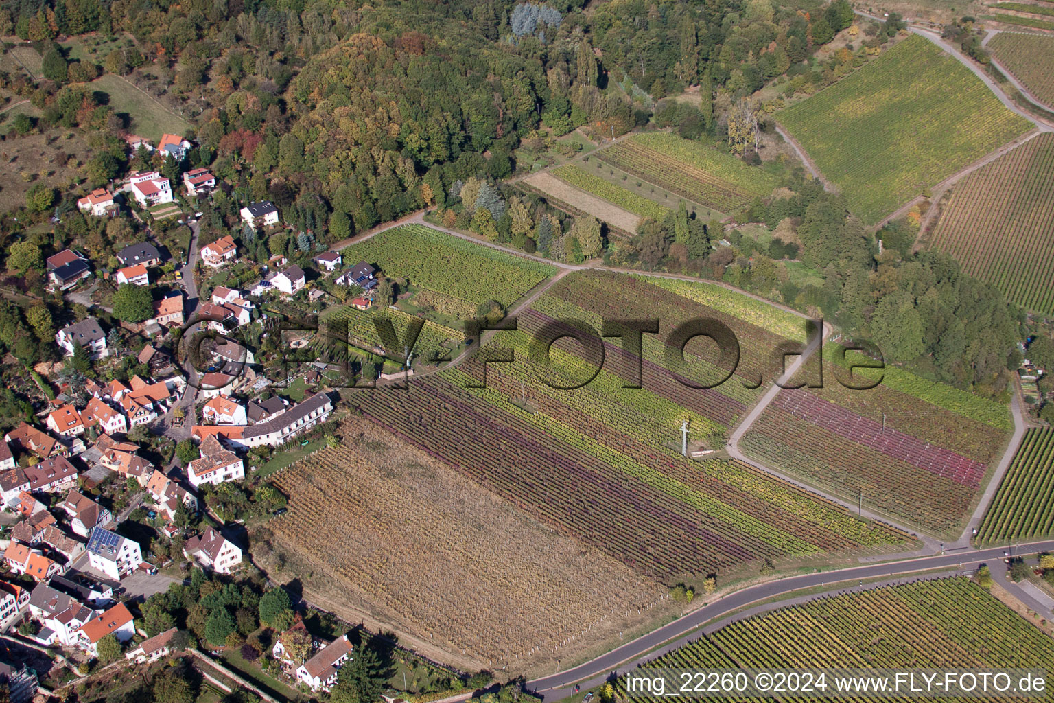 Gleisweiler dans le département Rhénanie-Palatinat, Allemagne vue d'en haut