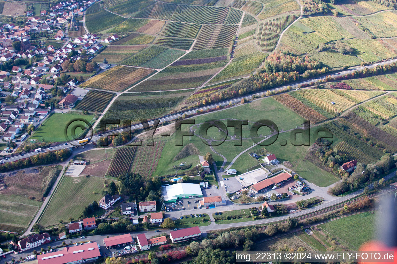 Siebeldingen dans le département Rhénanie-Palatinat, Allemagne depuis l'avion