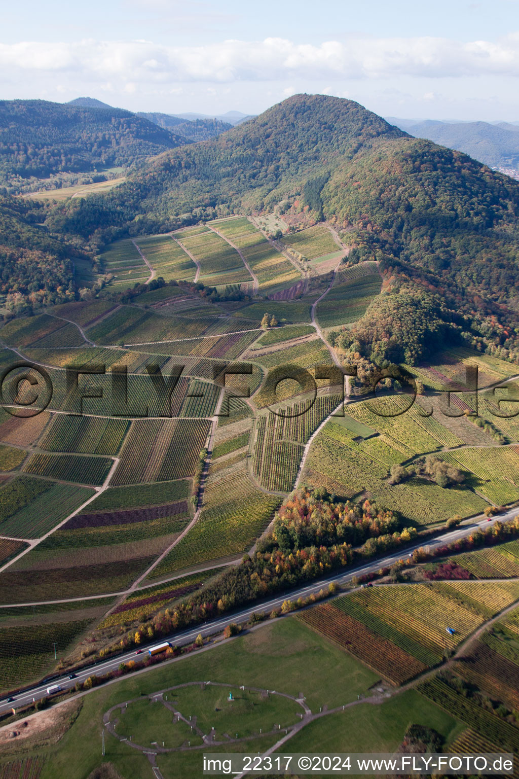 Siebeldingen dans le département Rhénanie-Palatinat, Allemagne vue du ciel