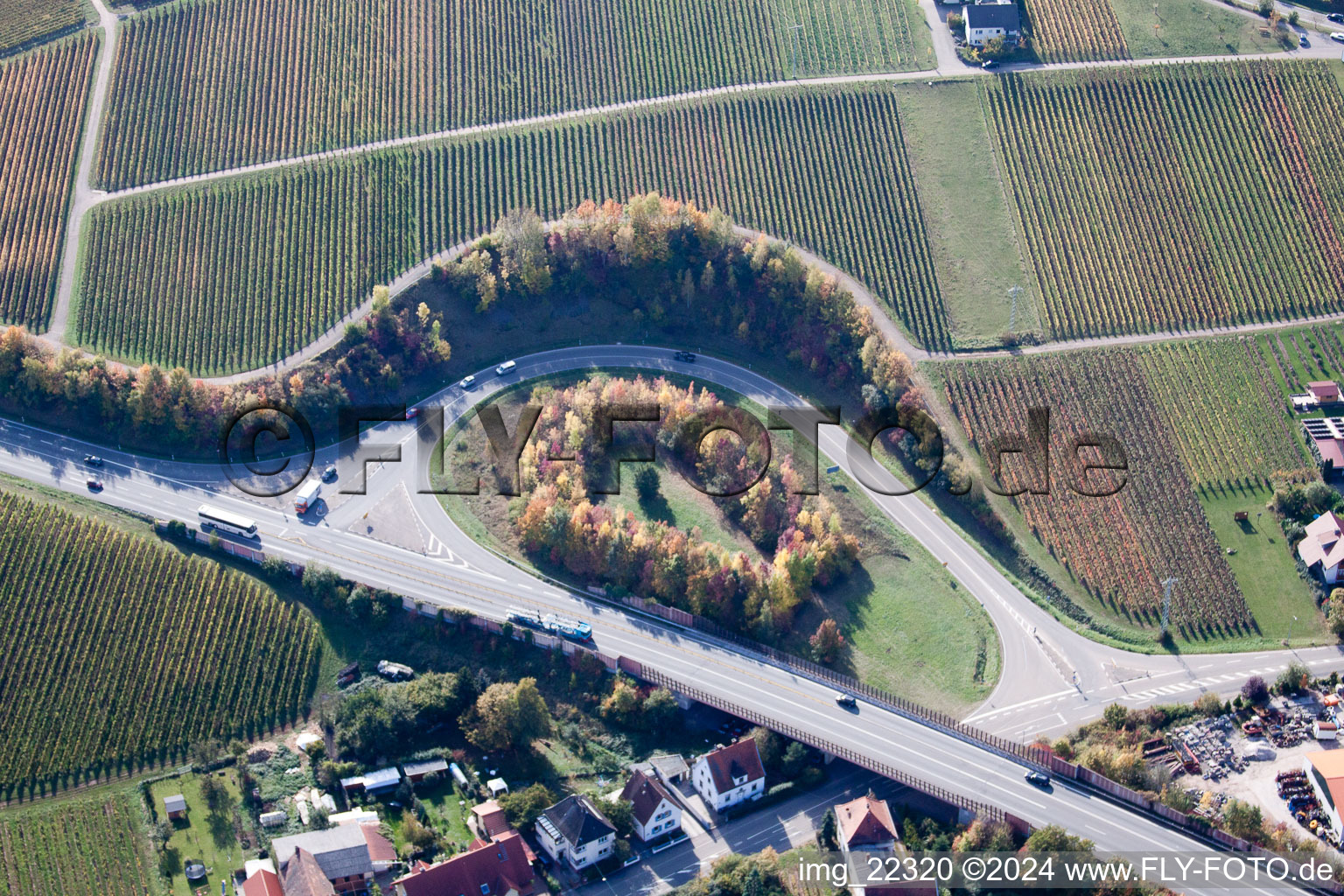 Siebeldingen dans le département Rhénanie-Palatinat, Allemagne du point de vue du drone